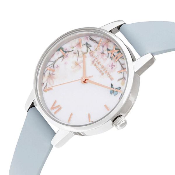 Olivia Burton Quartz Analog White Dial Leather Strap Watch for Women - image number 1