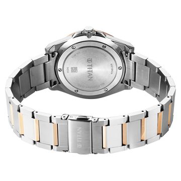 Titan Classique Big Date Analog with Silver Dial Dual Tone Stainless Steel Strap Watch for Men