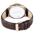 Titan Classique Suave Quartz Brown Dial Brown Leather Strap Watch for Men - image number 4