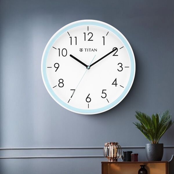 Titan Contemporary White Dial Blue Color Silent Sweep Technology - 32.5 cm x 32.5 cm (Medium) - image number 0