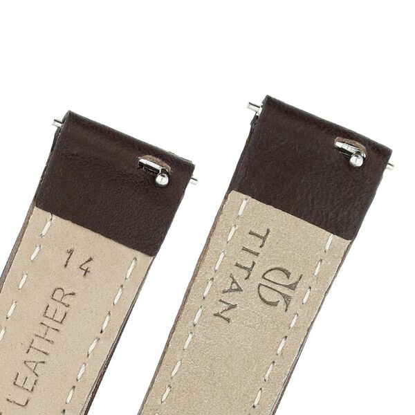 14 mm Brown Genuine Leather Strap for Women - image number 4