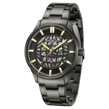 Kenneth Cole Automatic Automatic Grey Dial Grey Stainless Steel Strap Watch For Men