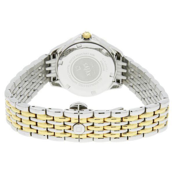 Xylys Swiss Analog Two Toned Stainless Steel Strap and Mother of Pearl Dial Watch For Women - image number 3