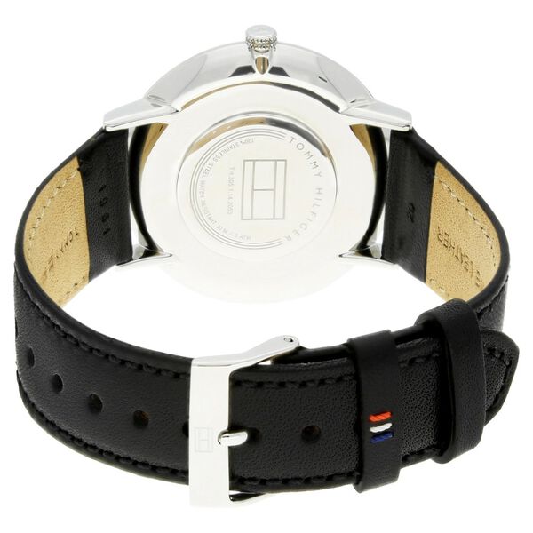 Tommy Hilfiger Quartz Analog Silver Dial Leather Strap Watch for Men - image number 3
