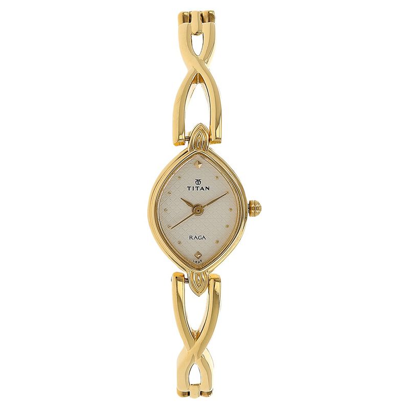 Titan Raga White Dial Women Watch With Metal Strap