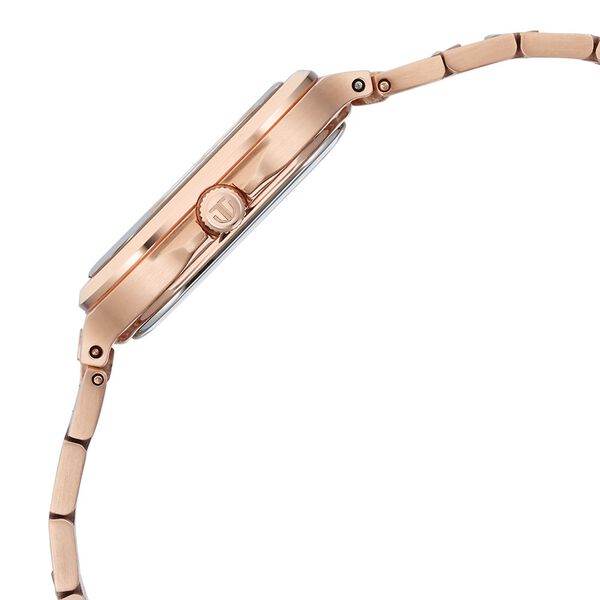 Titan Slim Square Quartz Analog with Date Lavender Dial With Rose Gold Color Stainless Steel Strap Watch For Women - image number 3