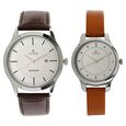 Titan Bandhan White Dial Analog Leather Strap Watch for Couple - image number 0