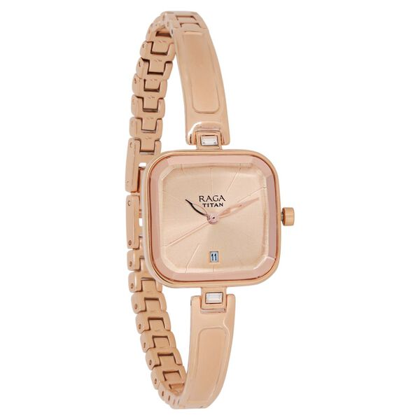 Titan Raga Viva Rose Gold Dial Women Watch With Metal Strap - image number 1