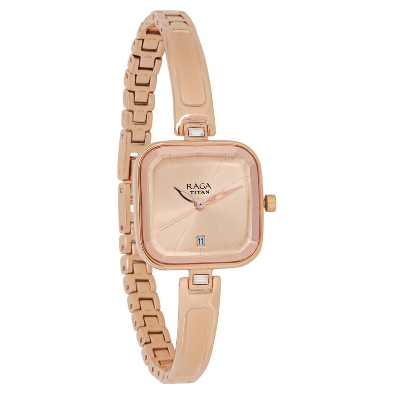 Titan raga rose gold with bracelet Clearance