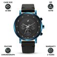 Fastrack Kronos Multifunction Black Dial Leather Strap Watch for Guys - image number 2