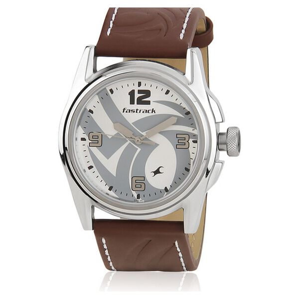 Fastrack Quartz Analog Black Dial Leather Strap Watch for Guys - image number 0