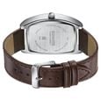 Sonata Ascent Silver Tonneau Watch with Leather Strap - image number 5