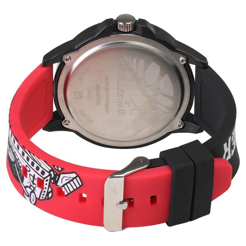 Fastrack Wicked Lines Quartz Analog Red Dial Silicone Strap Unisex Watch - image number 4