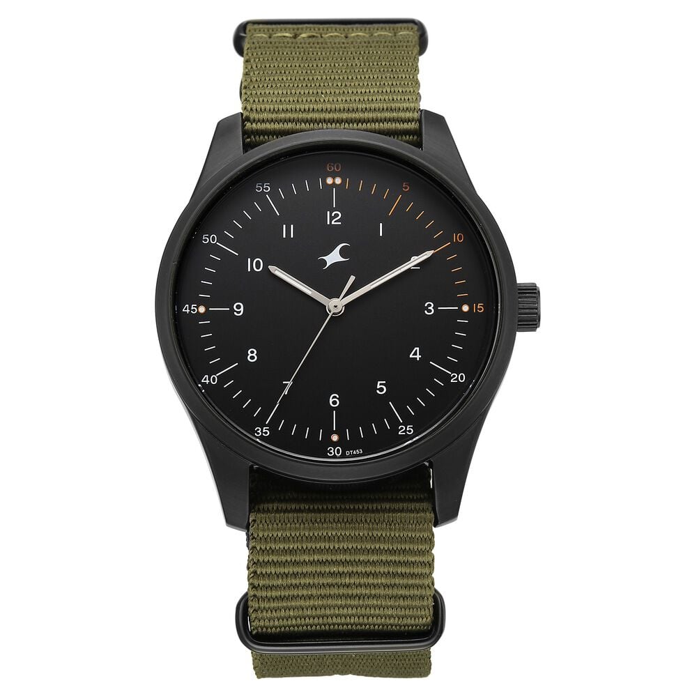 Fastrack Stunners Quartz Analog Black Dial Green Nylon Strap Watch For Guys-picture-41