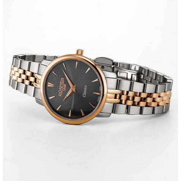 Roamer Classico Ladies Quartz Analog Grey Dial Two Toned Stainless Steel Strap Watch For Women - image number 3