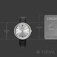 Titan Neo Quartz Analog White Dial Brown Leather Strap Watch For Women - image number 3