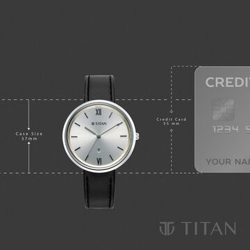Titan Neo Quartz Analog White Dial Brown Leather Strap Watch For Women