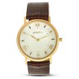 Titan Nebula Vintage 18k Gold Analog Leather Strap Watch for Men - image number 0