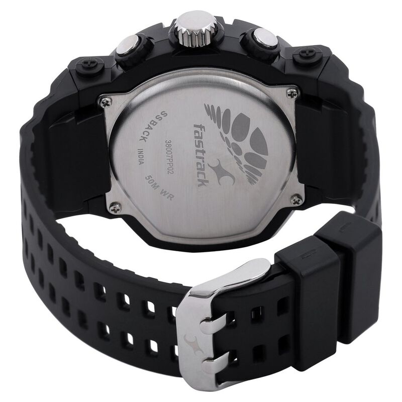Buy Online Fastrack Quartz Chronograph Black Dial Plastic Strap Watch