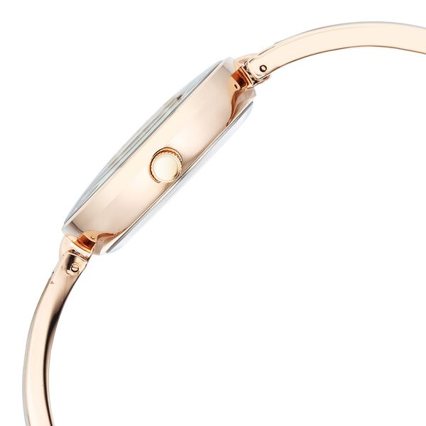 Fastrack Vyb Starlet Quartz Analog White Dial Rose Gold Color Metal Strap Watch For Girls - image number 4
