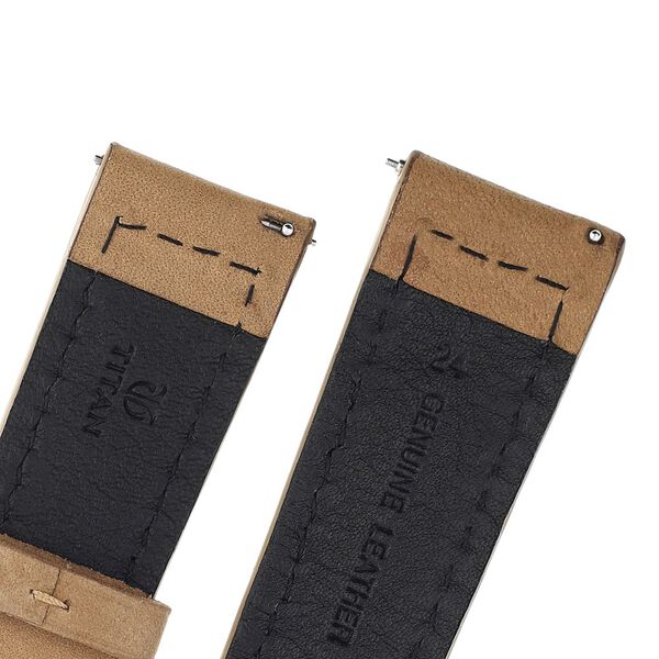 24 mm Brown Genuine Leather Straps for Men - image number 4