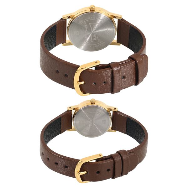 Sonata Quartz Analog Champagne Dial Stainless Steel Strap Watch for Couple - image number 3
