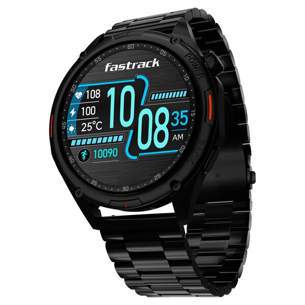 Fastrack Marvellous FX1 Unisex Smart Watch With Black Metal Strap - image number 0