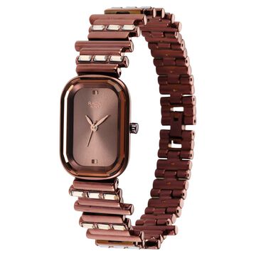 Raga Women's Love all: Elegant Oval Brown Dial & Metal Strap Watch