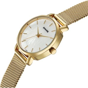 Sonata Eternia Quartz Analog Silver Dial Metal Strap Watch For Women