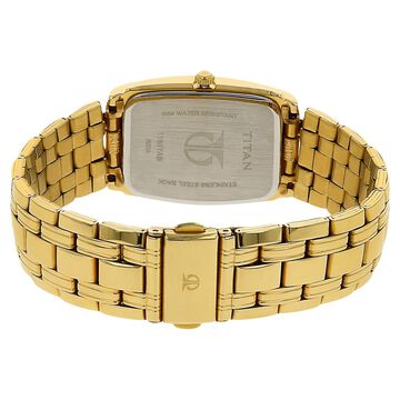 Titan Analog with Date Black Dial Metal Strap watch for Men