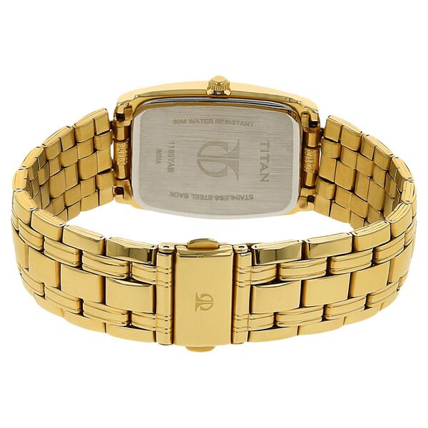 Titan Analog with Date Black Dial Metal Strap watch for Men - image number 3