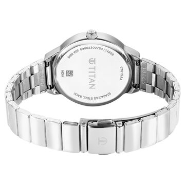 Titan Neo Multifunction Pink Dial Silver Color Stainless Steel Strap Watch For Women