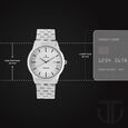 Titan Quartz Analog with Date White Dial Stainless Steel Strap Watch for Men - image number 2