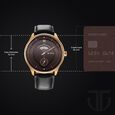 Titan Quartet Brown Dial Analog Leather Strap watch for Men - image number 2