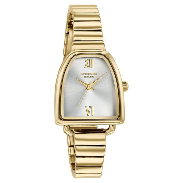 Poze By Sonata Quartz Analog Silver Dial Gold Metal Strap Watch For Women - image number 2