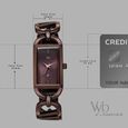 Vyb Striker By Fastrack Quartz Analog Brown Dial Brown Metal Strap Watch For Girls - image number 3
