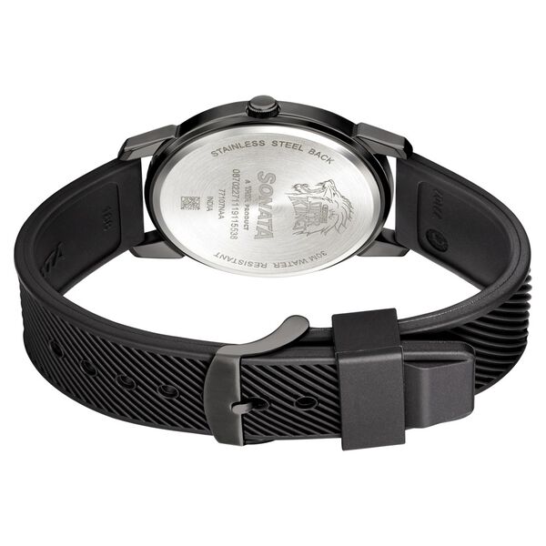 Sonata CSK Quartz Analog Yellow Dial TPU Strap Watch for Men - image number 3