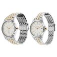 Titan Quartz Analog with Day and Date Silver Dial Stainless Steel Strap Watch for Couple - image number 1