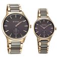 Titan Modern Bandhan Pair Analog with Grey Dial Ceramic and Carnation Gold Stainless Steel Strap Watch for Couples - image number 1