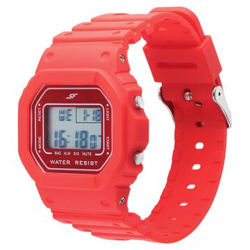 SF Hexa Digital Dial Unisex Watch With Polyurethane Strap