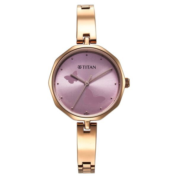 Titan Karishma Quartz Analog Pink Dial Stainless Steel Strap Watch for Women - image number 0