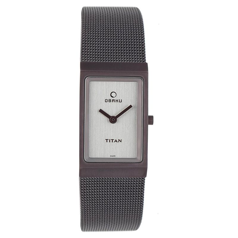 Titan Quartz Analog White Dial Metal Strap Watch for Women - image number 0