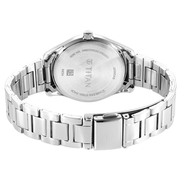 Titan Urban Silver White Dial Women Watch With Metal Strap - image number 4