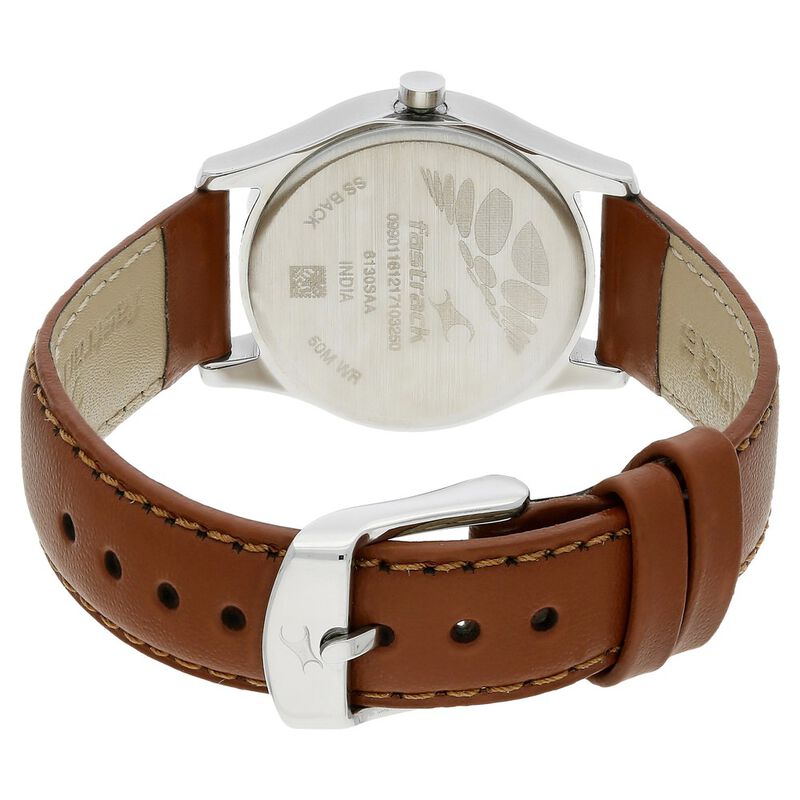 Fastrack Warpaint Quartz Analog Silver Dial Leather Strap Watch for Girls - image number 4