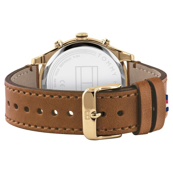 Tommy Hilfiger Quartz Multifunction Silver Dial Leather Strap Watch for Men - image number 2