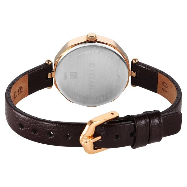 Titan Karishma Quartz Analog Maroon Dial Leather Strap Watch for Women - image number 4