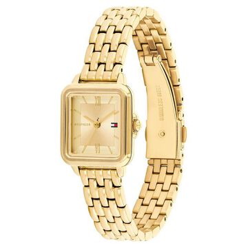 Tommy Hilfiger Quartz Analog Champagne Dial Golden Stainless Steel Strap Watch For Women