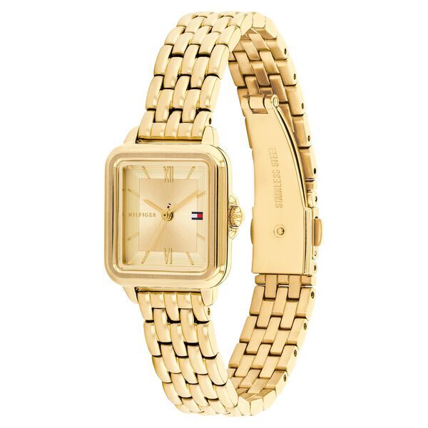 Tommy Hilfiger Quartz Analog Champagne Dial Golden Stainless Steel Strap Watch For Women - image number 1