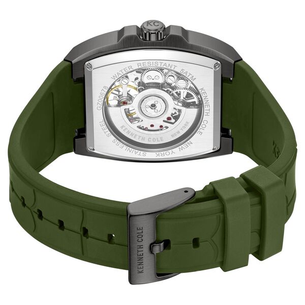 Kenneth Cole Automatic Green Dial Green Colour Silicone Strap Watch For Men - image number 4