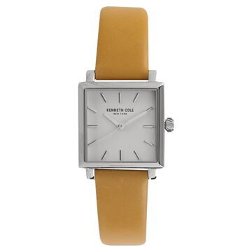 Kenneth Cole Quartz Analog Silver Dial Leather Strap Watch for Women